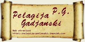 Pelagija Gađanski vizit kartica